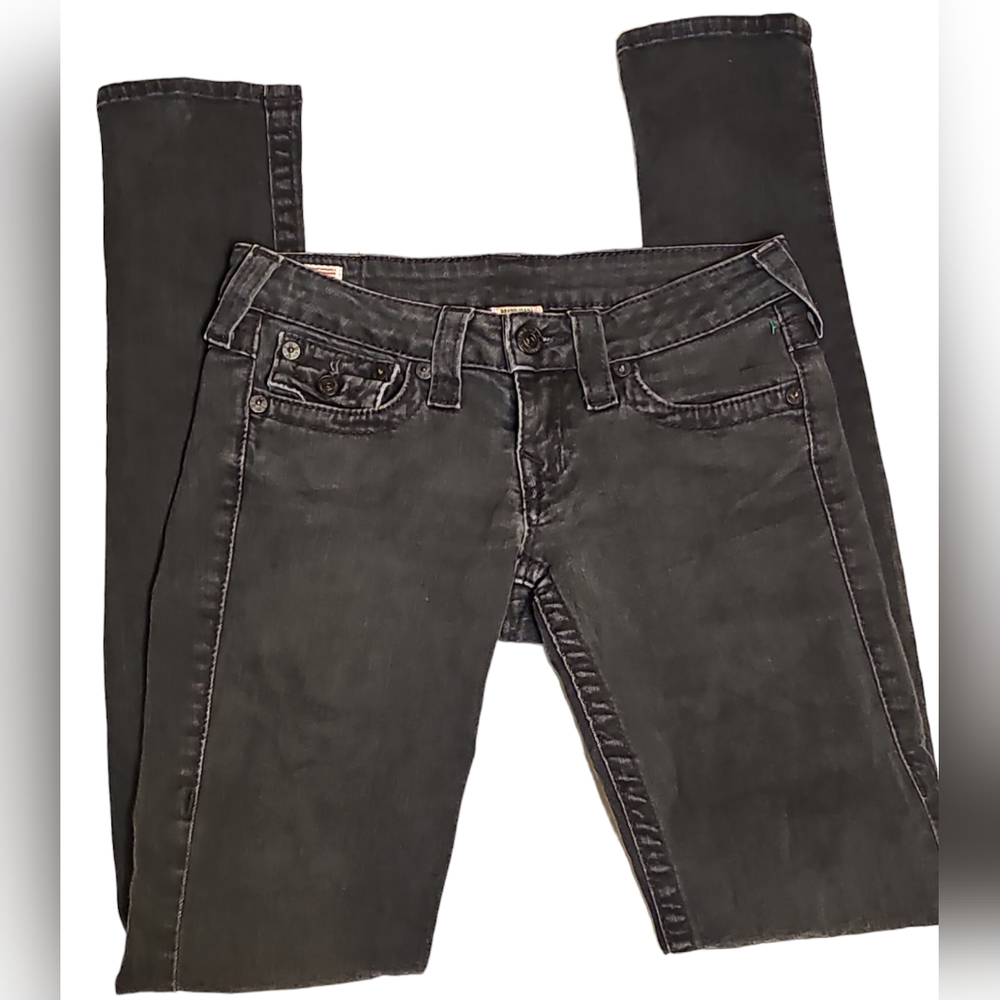 Womens True Religion Jeans Skinny 26W 34L Black $20